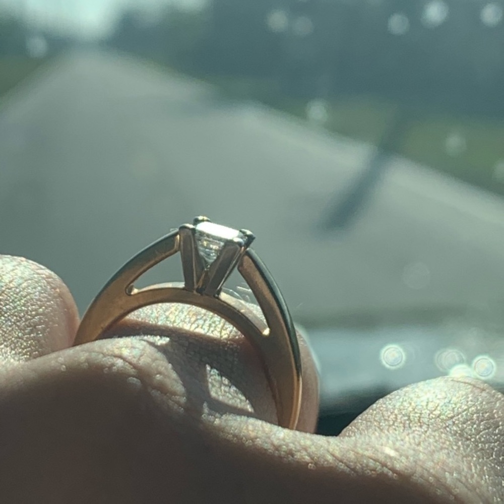 1/4 carat princess promise ring.